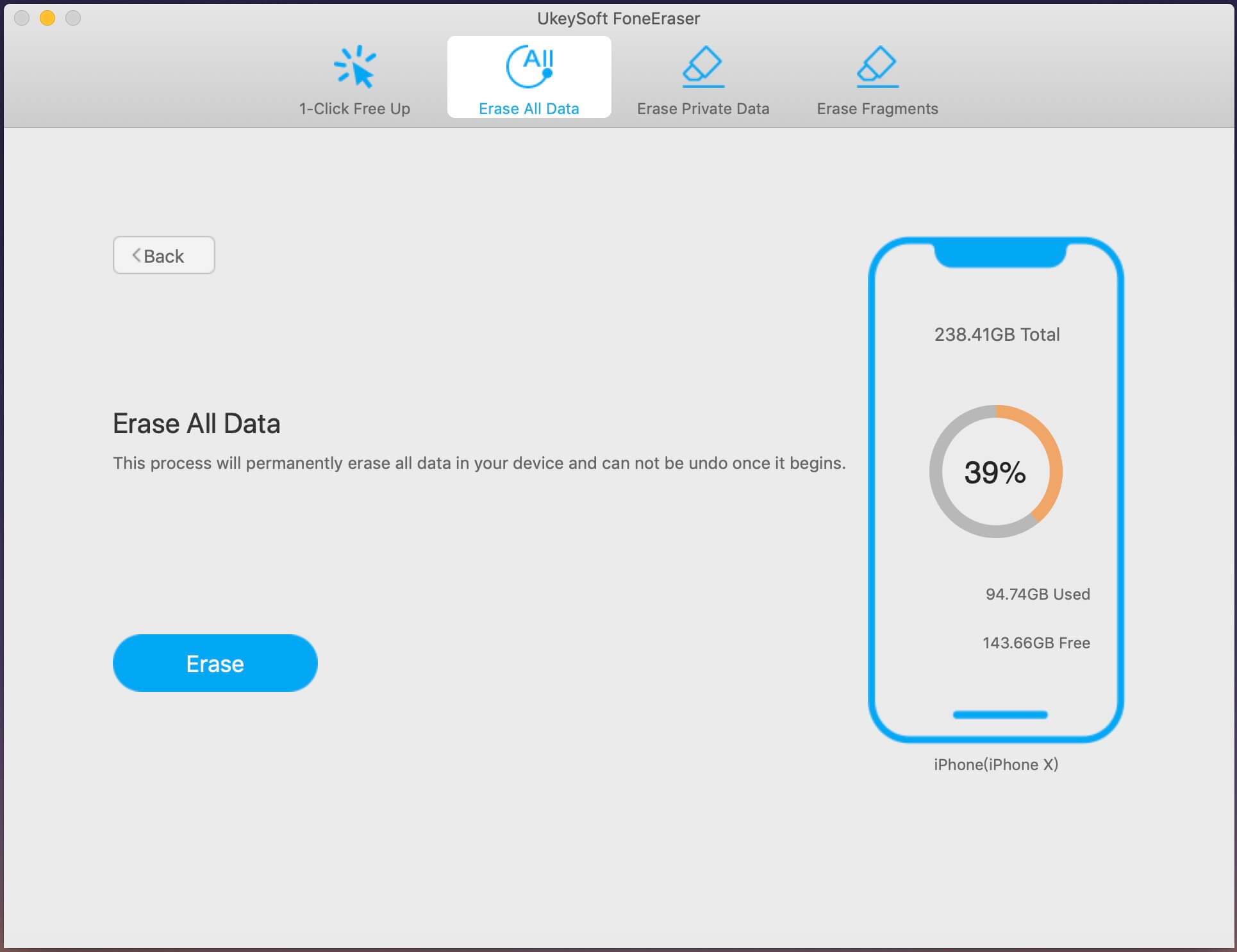 delte all data on quicken for mac