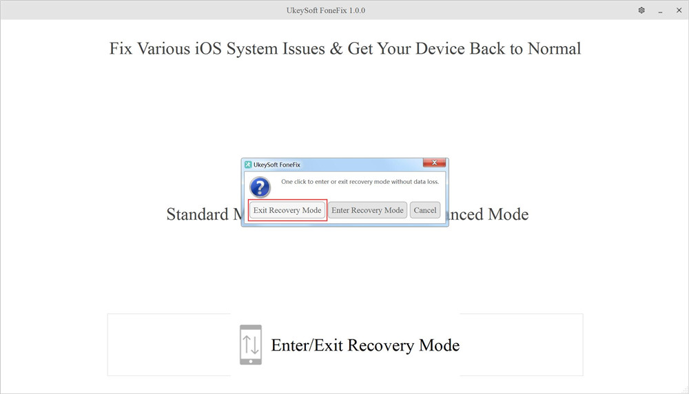 exit recovery mode fonefix