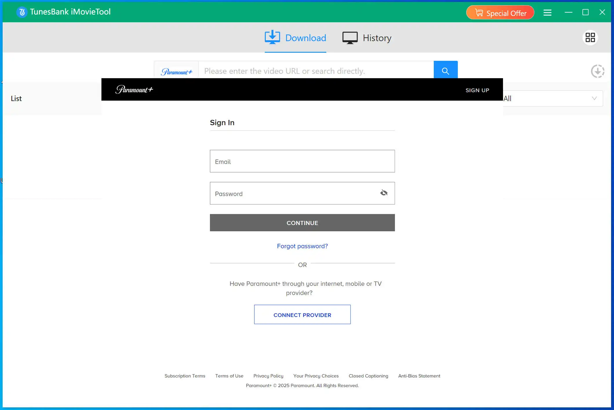 log in Paramount Plus account