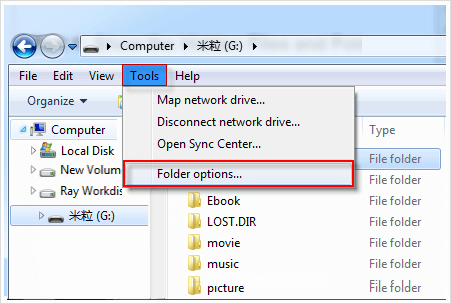 hide files in windows 7