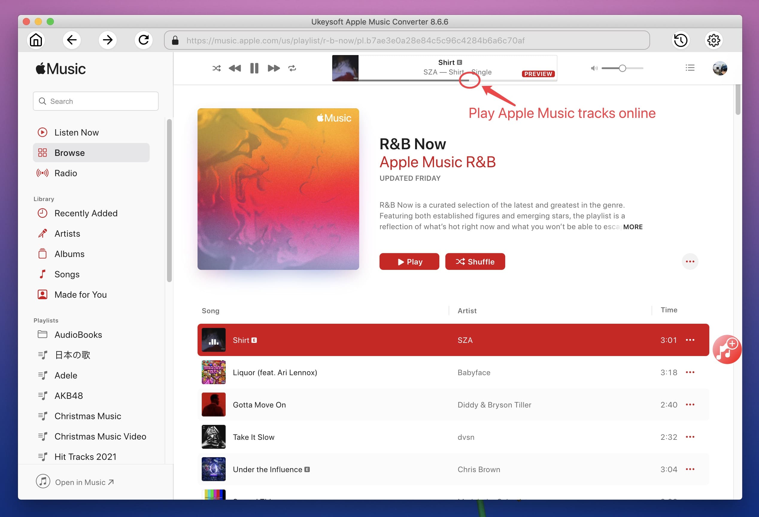 UkeySoft Apple Music Converter interface