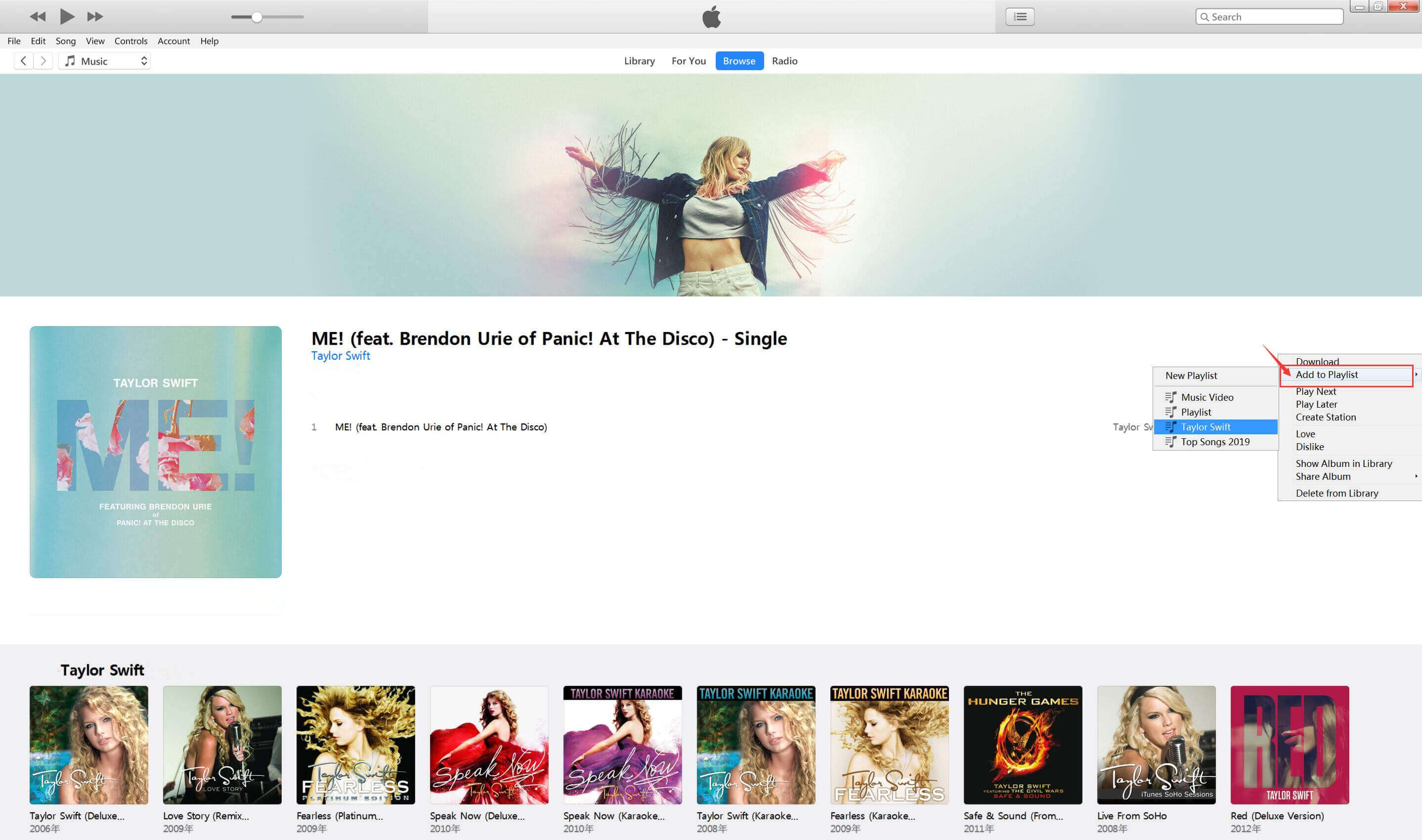 add Taylor Swift Songs to iTunes Library