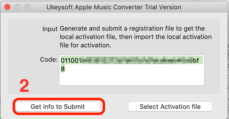 Activate Manually Apple Music Converter(Mac)