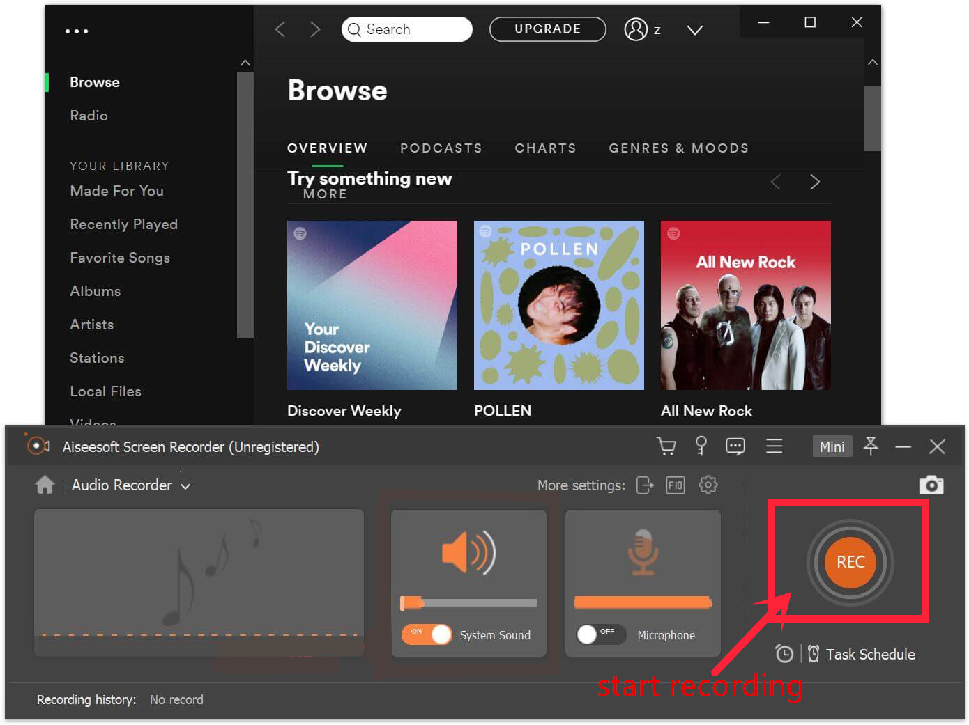 record spotify music to mp3