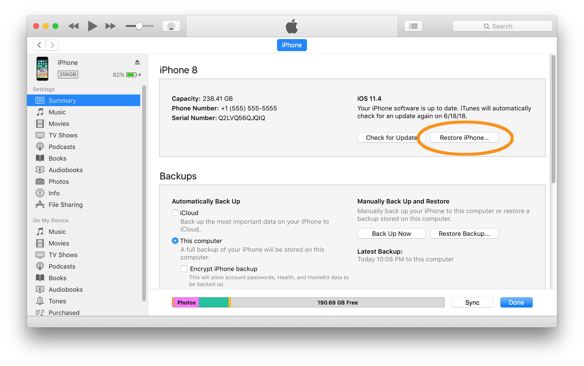 use itunes to reset iphone when you forgot the passcode