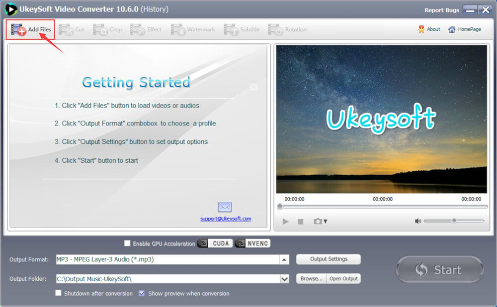 add video to ukeysoft video converter