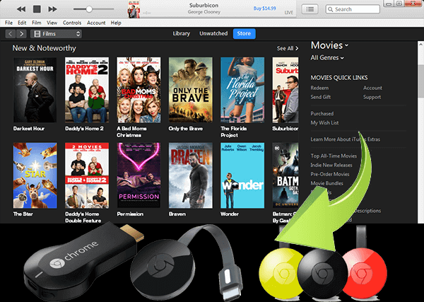 How to iTunes Movies and TV Shows to Chromecast?
