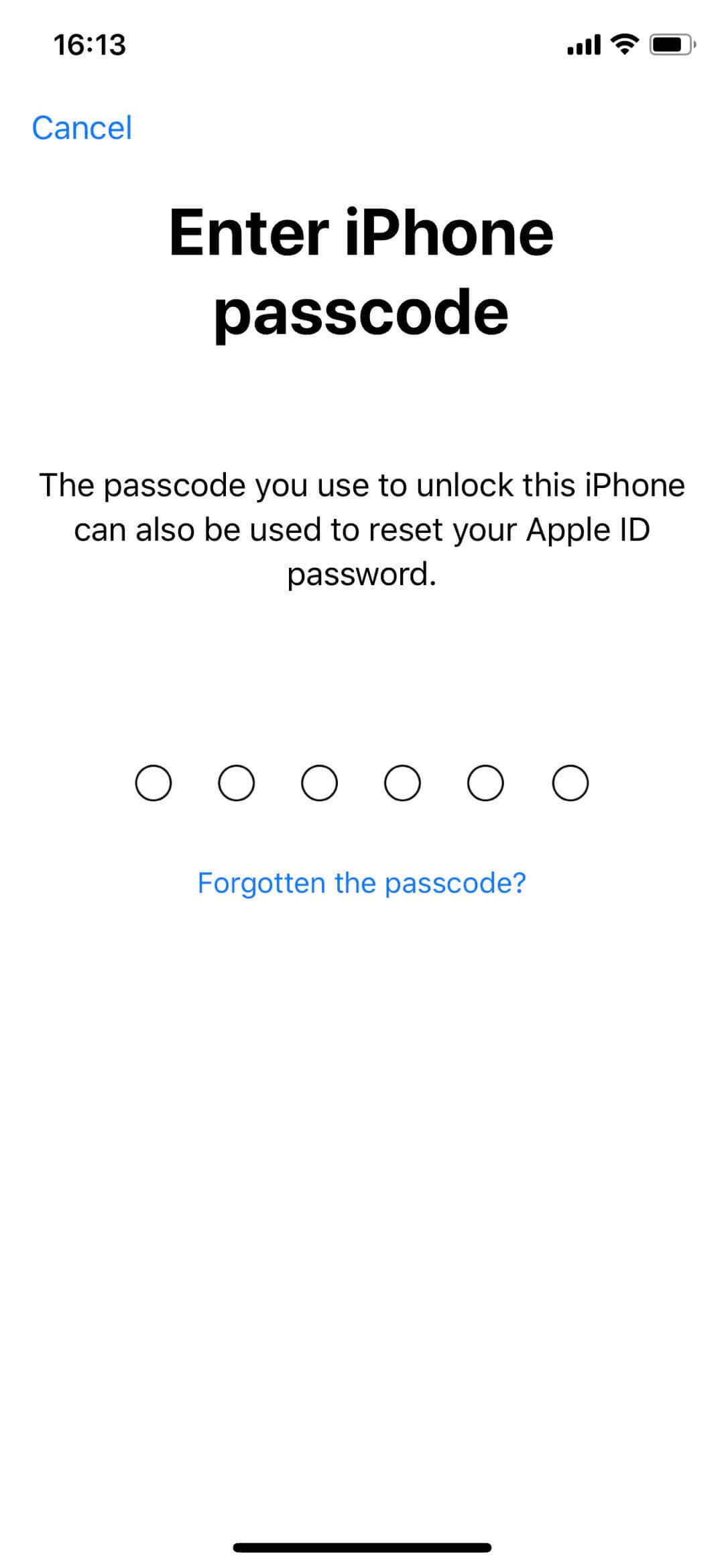 Iphoneパスコードを入力してapple Idパスワードをリセットする方法