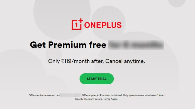 get Spotify Premium for free via OnePlus