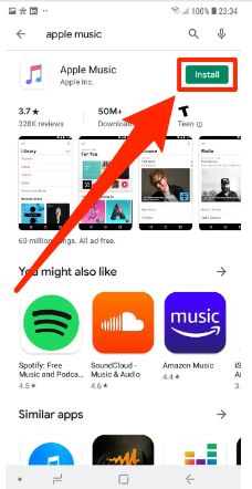 install apple music on android