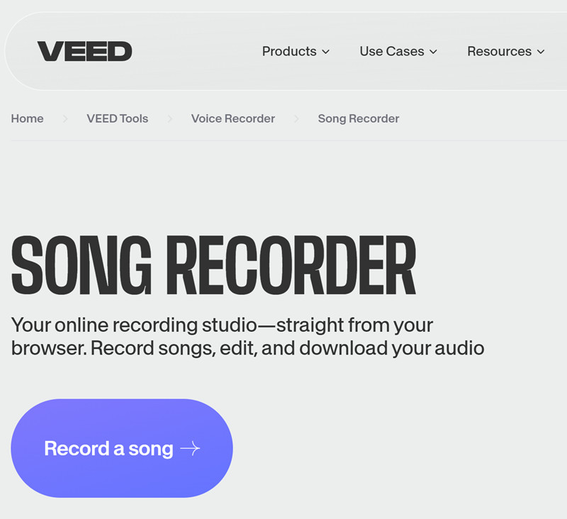 Open online song recording website