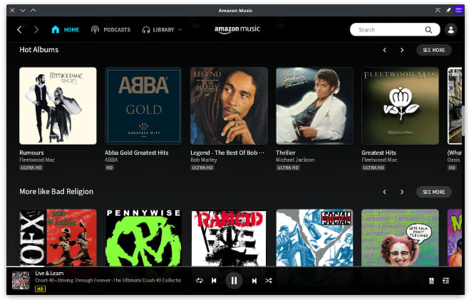 install Amazon Music app on Linux via Bash script