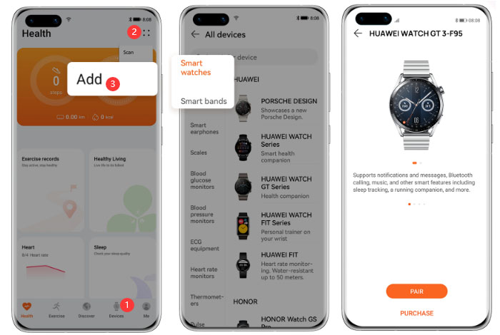 pair Huawei watch to Android