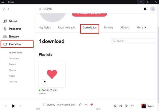 find Deezer downloads on PC width=