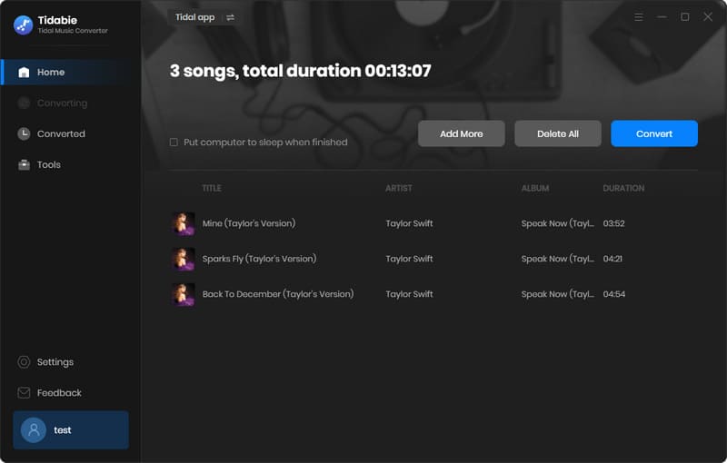 convert tidal to mp3