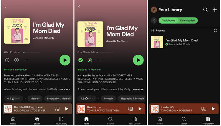 download spotify audiobook on mobile