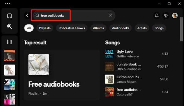 find free audiobooks on spotify