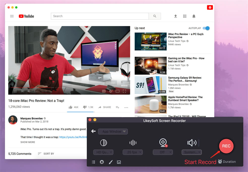 record youtube video on mac