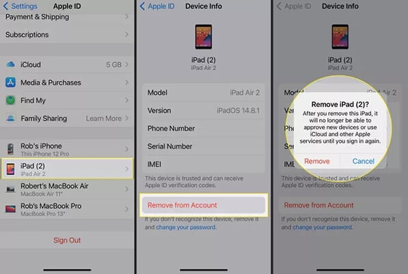 remove device from apple id