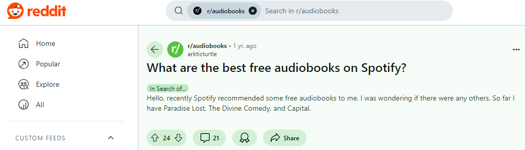 spotify audiobooks on reddit