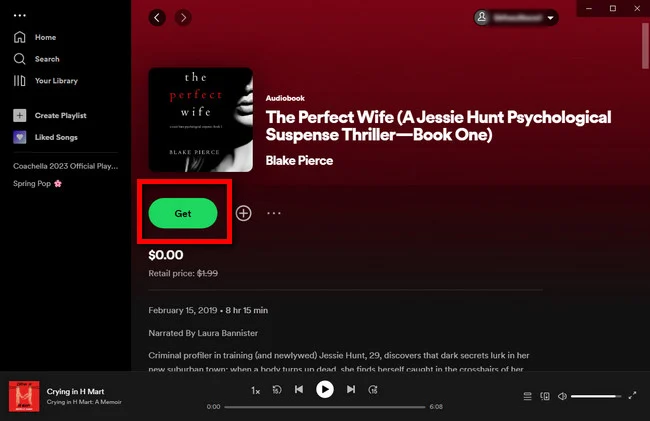 spotify free audiobook