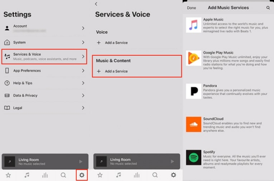 add Spotify to Sonos app