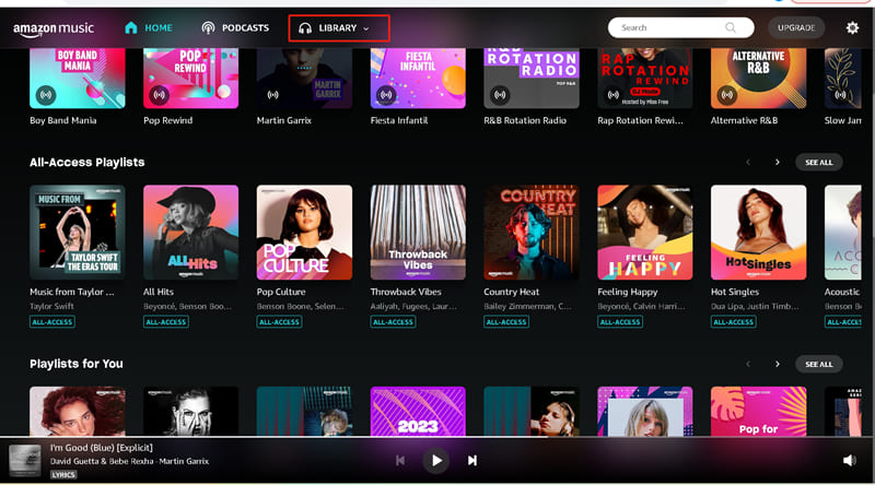 remove playlist on amazon music desktop player