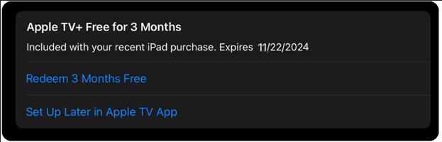 get free apple tv+ 3 month