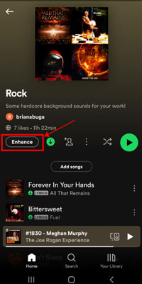 enhance Spotify playlist on mobile