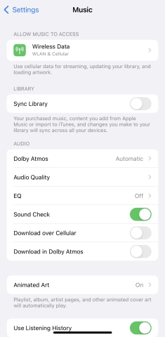 sound check in apple music