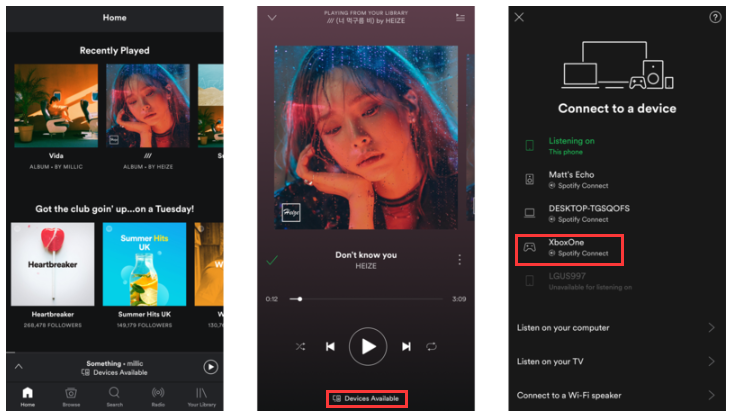 stream Spotify to Xbox from phone