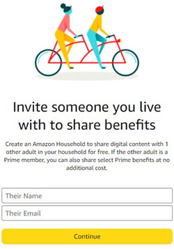 invite adult to Amazon Household